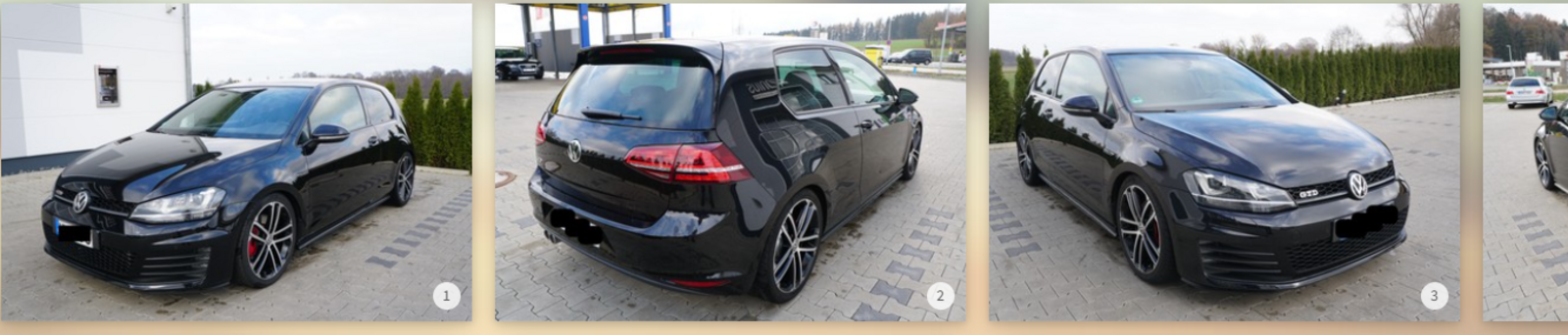 Fotografii anonimizate folosite pentru documentarea stării unui vehicul